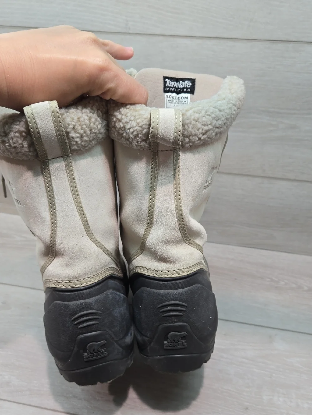 Sorel Women's Thinsulated Insulated Boots Leather Duck Rubber Shoes Sz 10